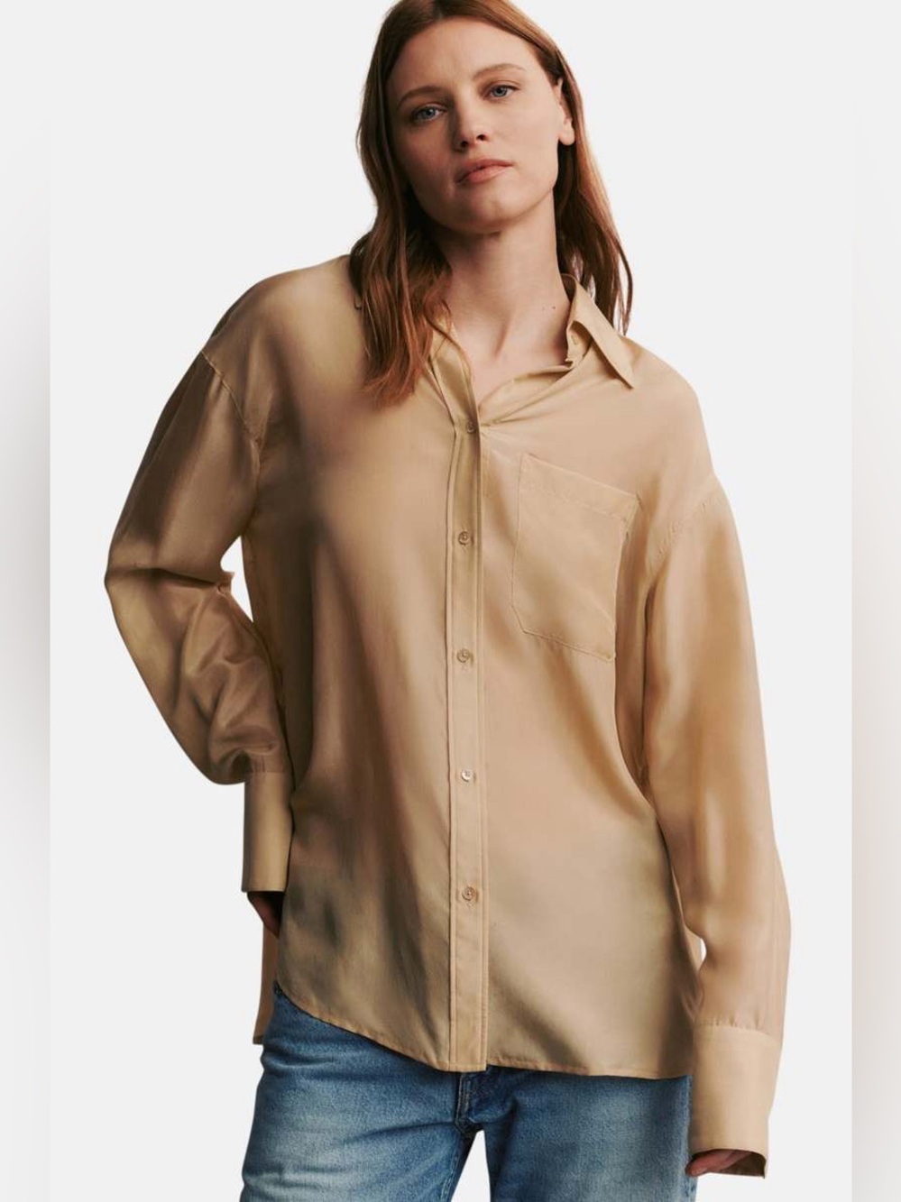 NWT $495 TWP Big Joe 100%Silk Shirt Blouse